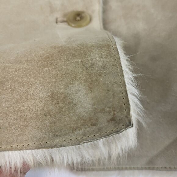 Westbound Women's Suede jacket Faux fur penny lane Boho Y2K Size L - Picture 3 of 16